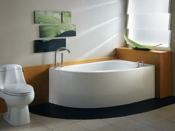 baignoire d'angle pour petits espaces